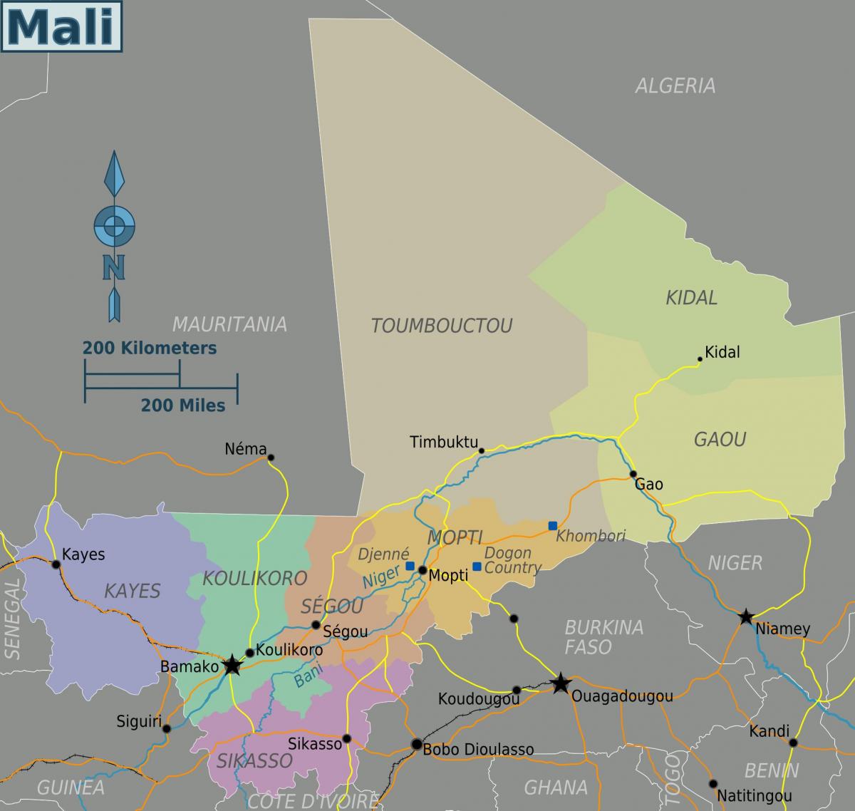 Peta Mali kawasan