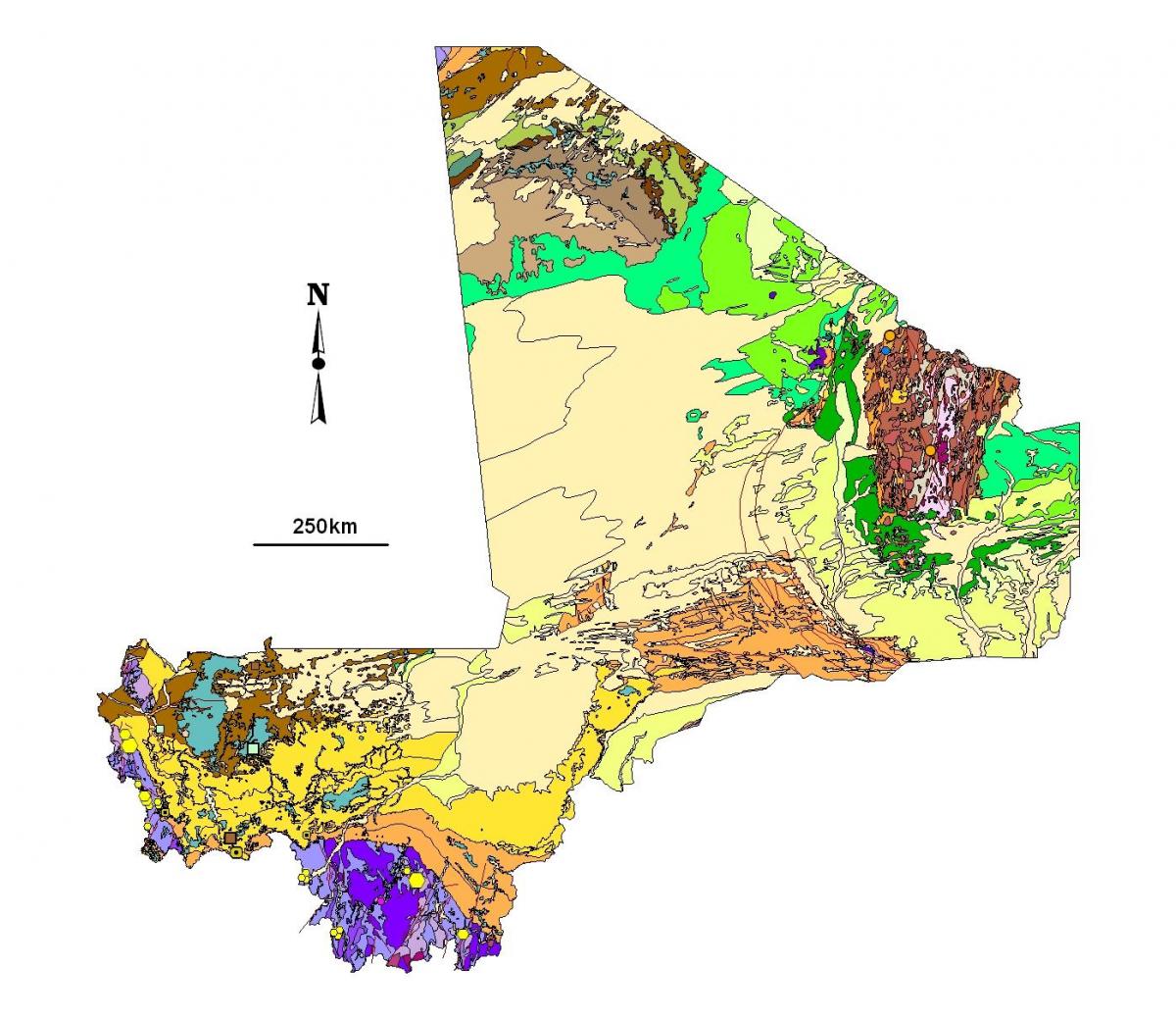 Peta Mali lombong emas