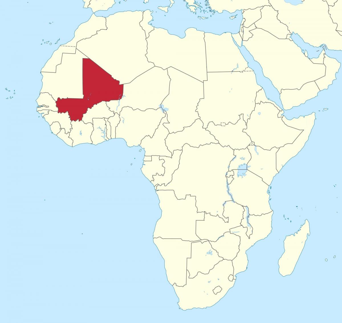 Mali lokasi di peta dunia