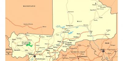 Peta bandar-bandar Mali