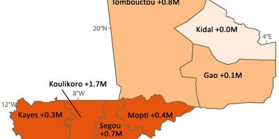 Peta Mali penduduk