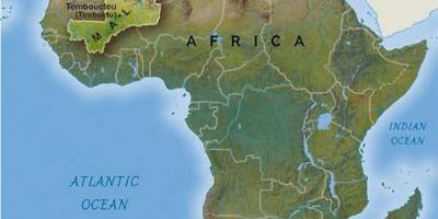 Mali afrika barat peta